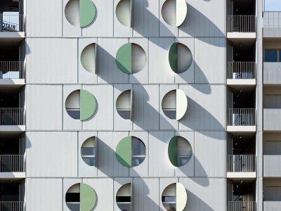 Cartoucherie housing block by Manuelle Gautrand in Toulouse, France
