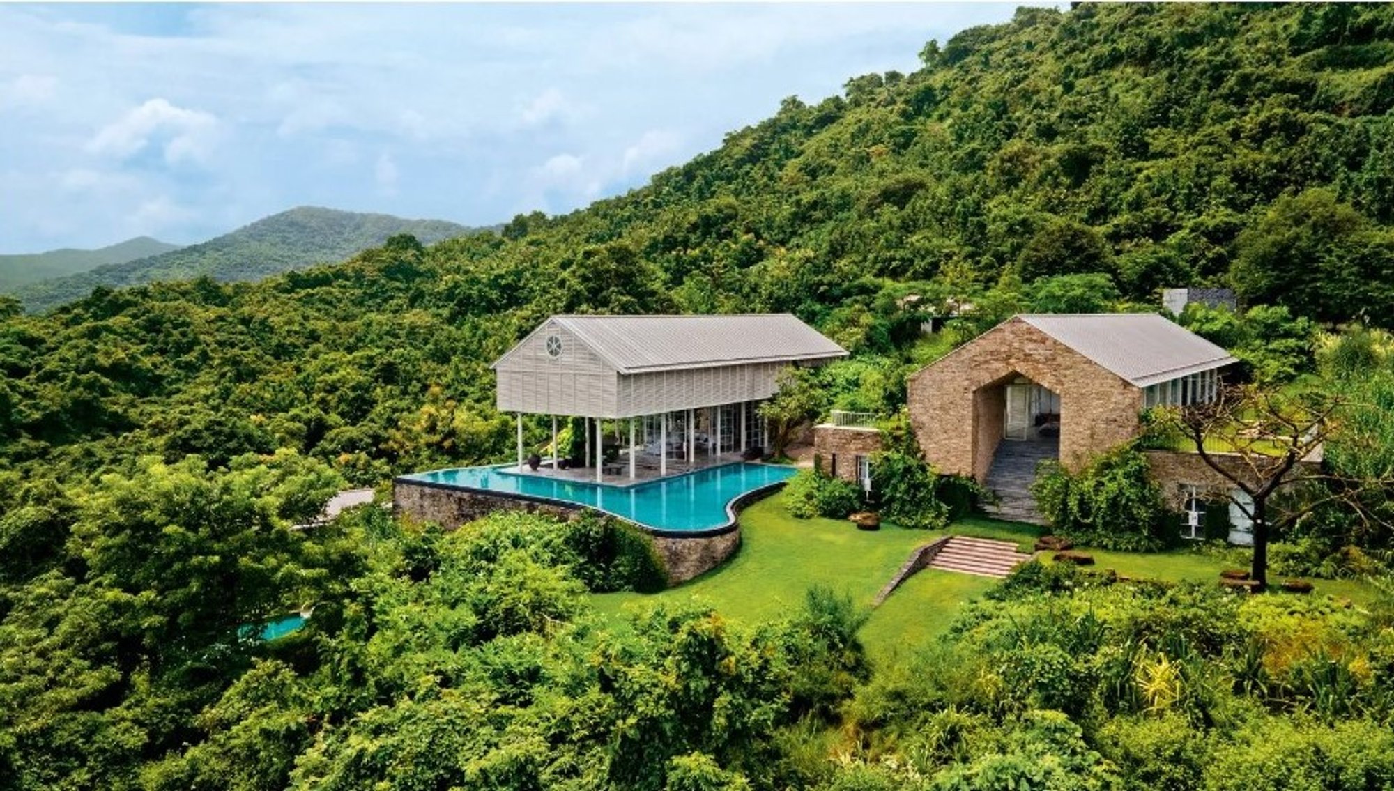 Home in Alibag is a perfect example of how architecture and landscape design can come together to create a stunning property.