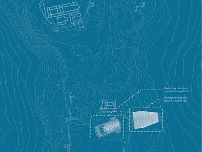 Protective Structure Above Transept Basil