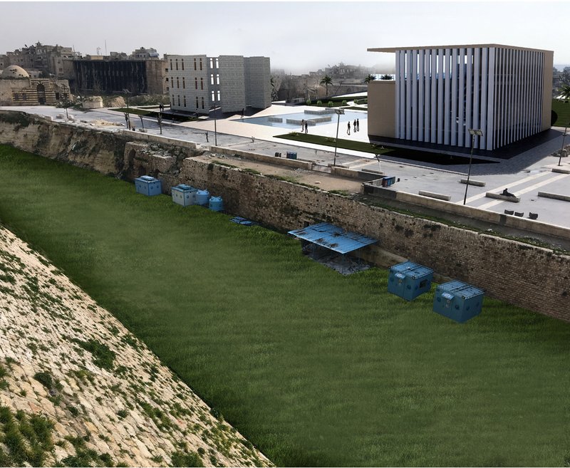 The new museum rises beside historic ruins, bridging Aleppo’s past with a contemporary civic future.