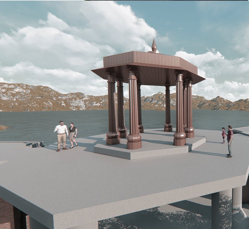 Interior galleries use light wells and subtle level changes to guide movement through time and memory.