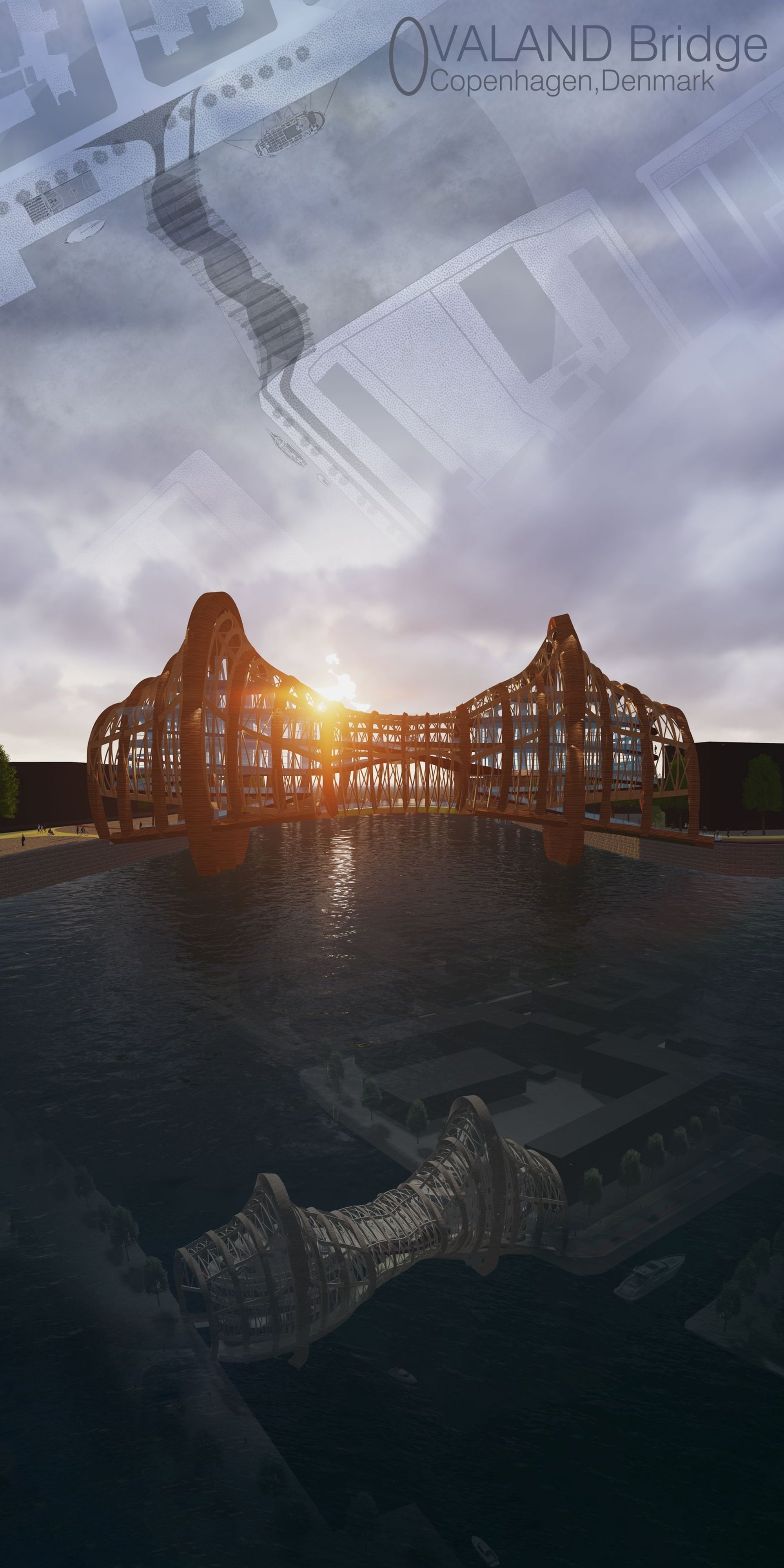 Ovaland Bridge: A Sustainable Timber Bridge Architecture for Copenhagen