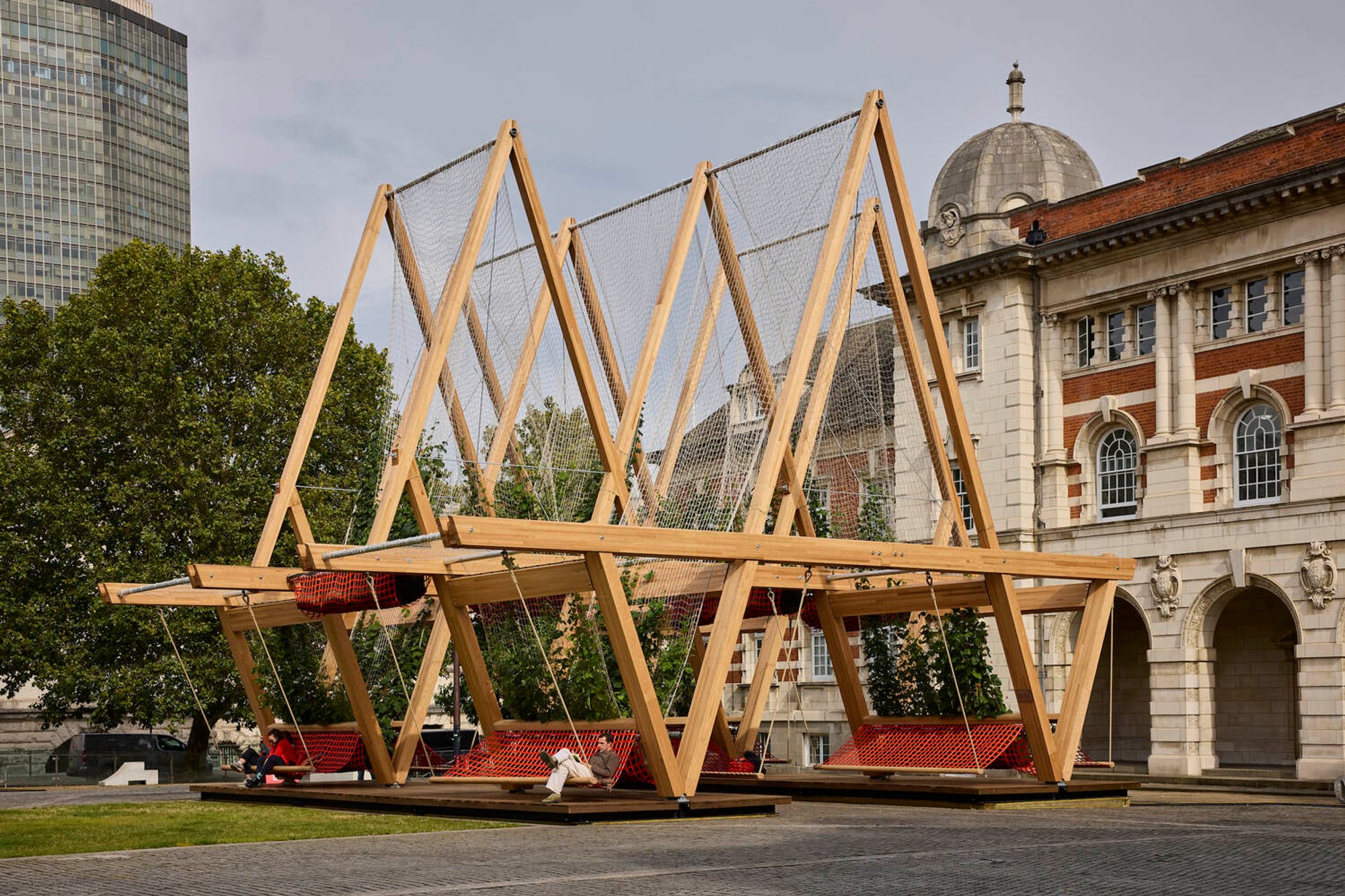 Vert Installation: Innovative Timber Pavilion for Sustainable Urban Cooling by Diez Office + OMC°C