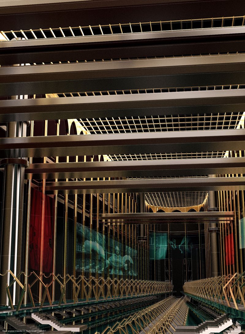 Detail view of the archival core, where structure and data converge into a single architectural system.