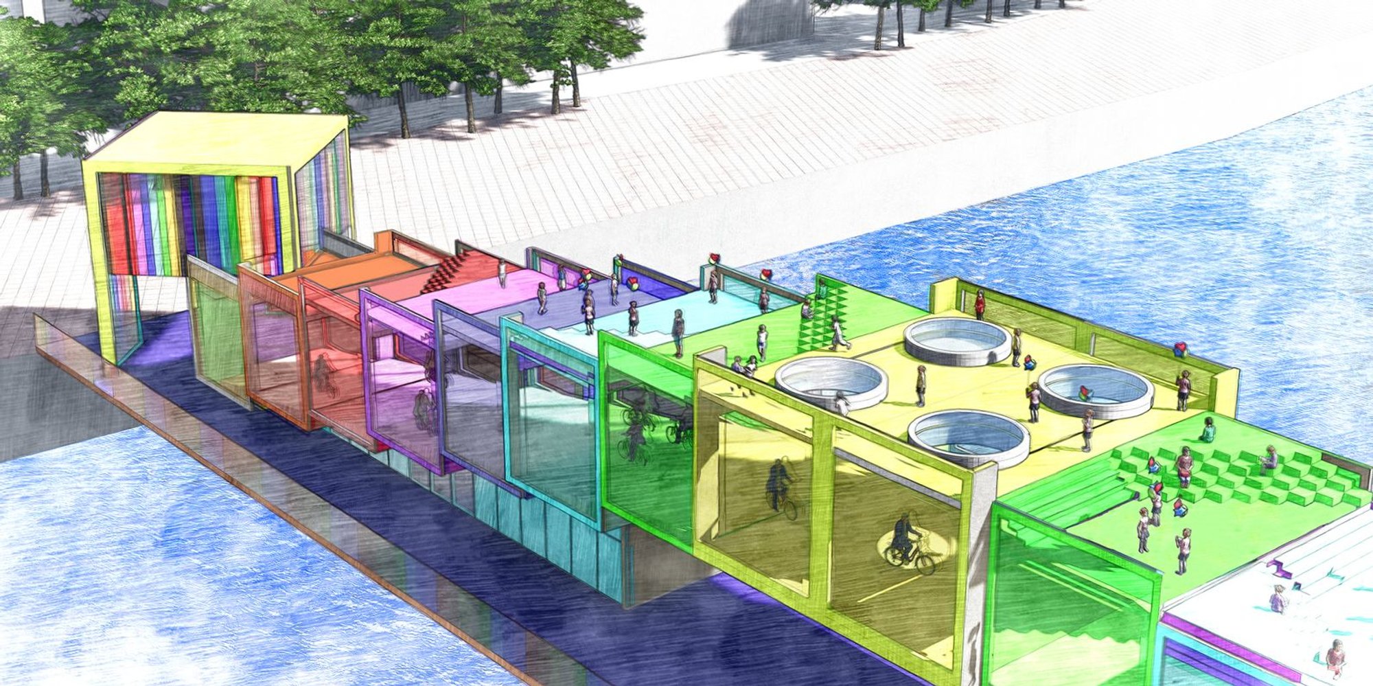 Lego Bridge – Modular Urban Bridge Architecture for Active Cities