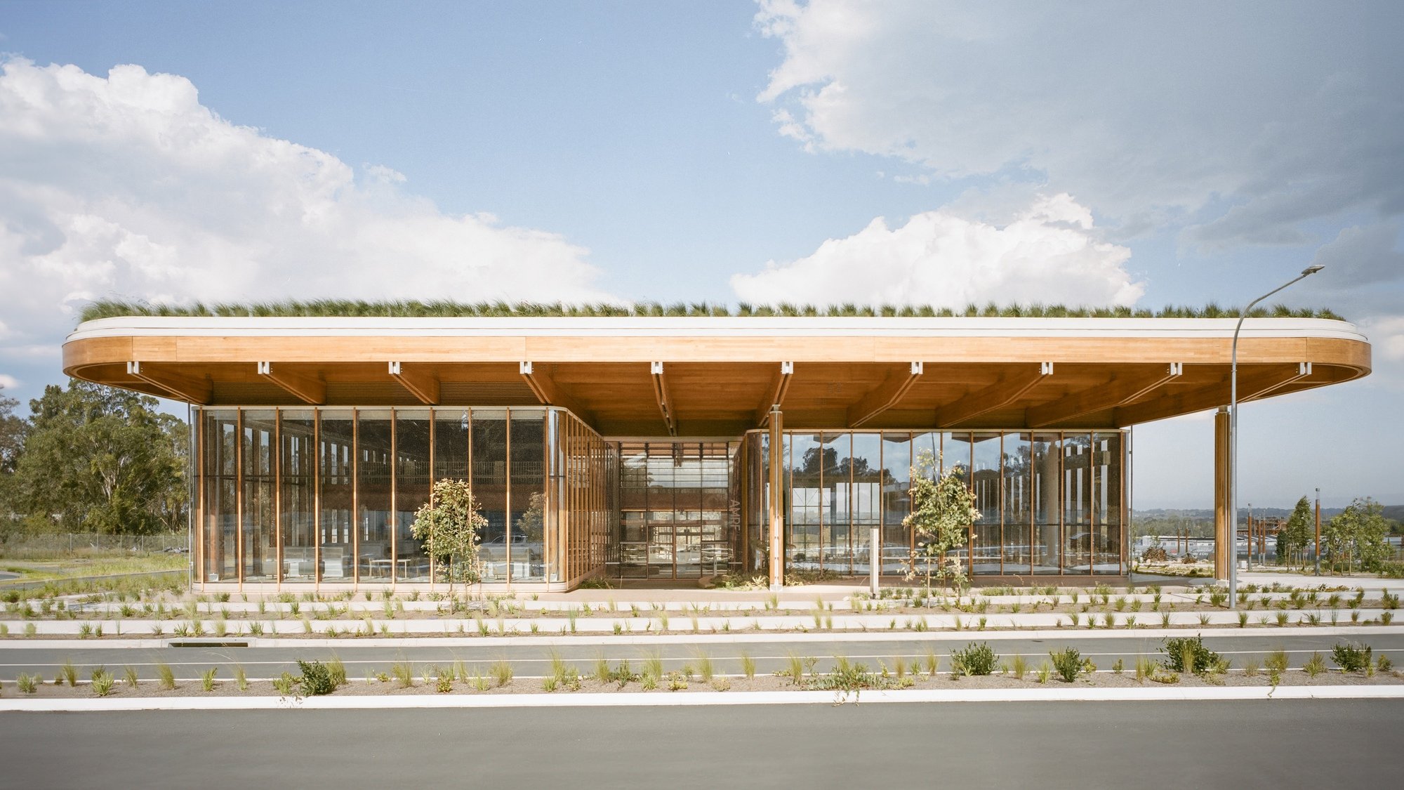 First Building, Bradfield City Centre: An Urban Pavilion Grounded in Country, Water, and Circular Futures by HASSELL