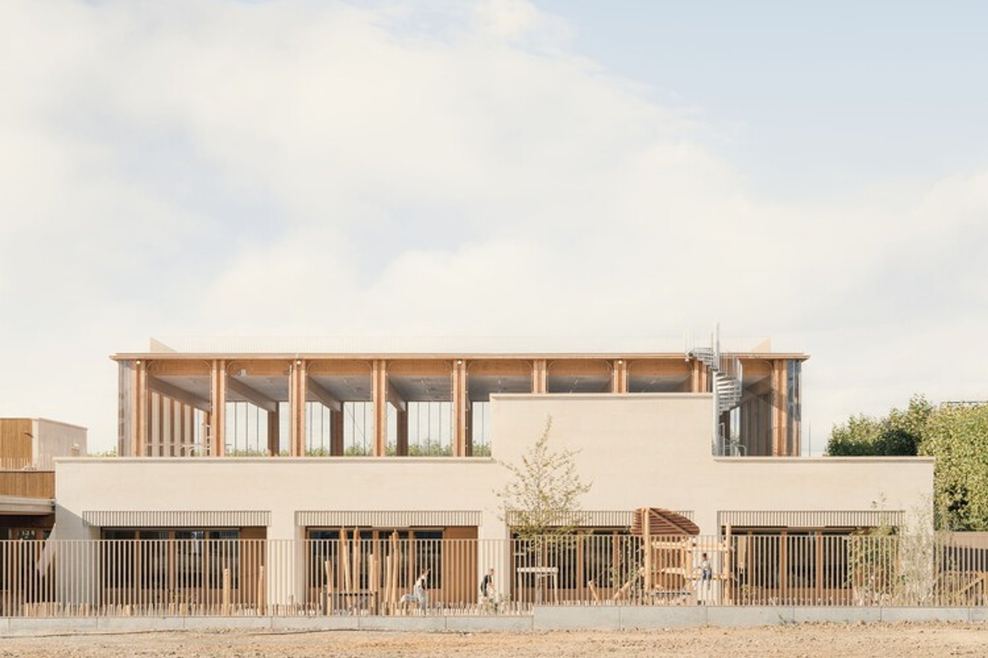 A Living School for a Changing Climate: Simone Veil School Complex, Tremblay-en-France by Gaëtan Le Penhuel Architectes