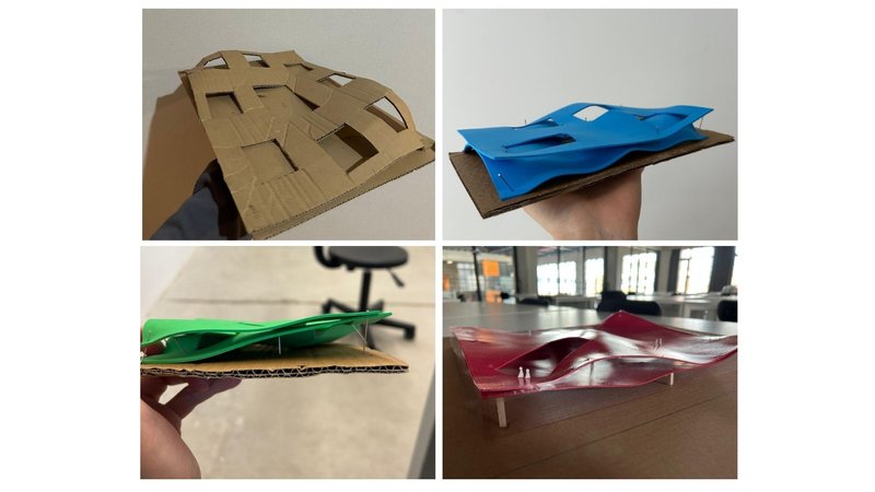 Throughout the process, spatial void–solid relationships were discussed, and the design was actively developed through experimental study models. Sectional studies were used to examine slope calculations, void-generated spaces, and programmatic configurations.