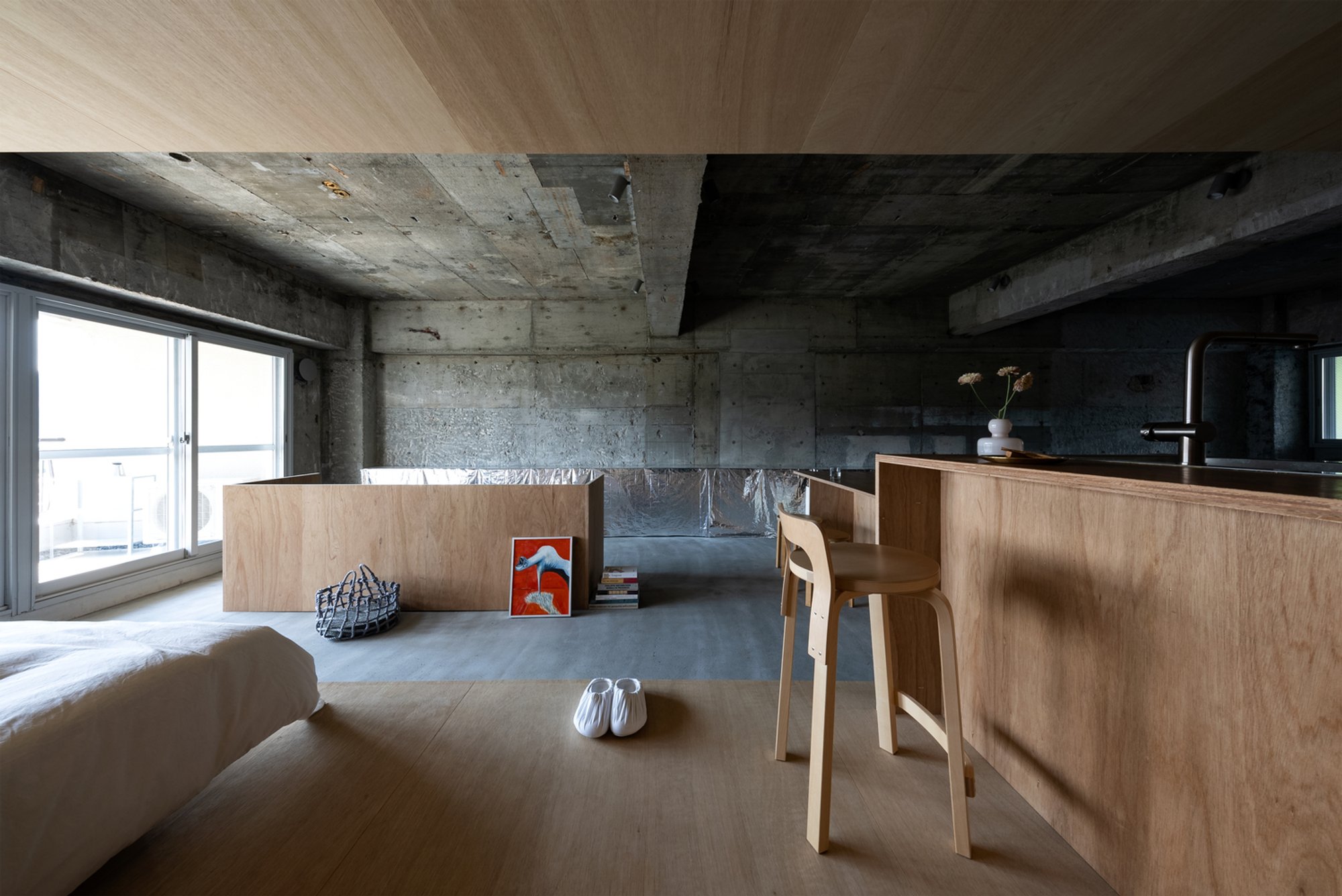 Casting Shadows Apartment Renovation by MASATO TAKAHASHI ARCHITECTS, Sendai, Japan