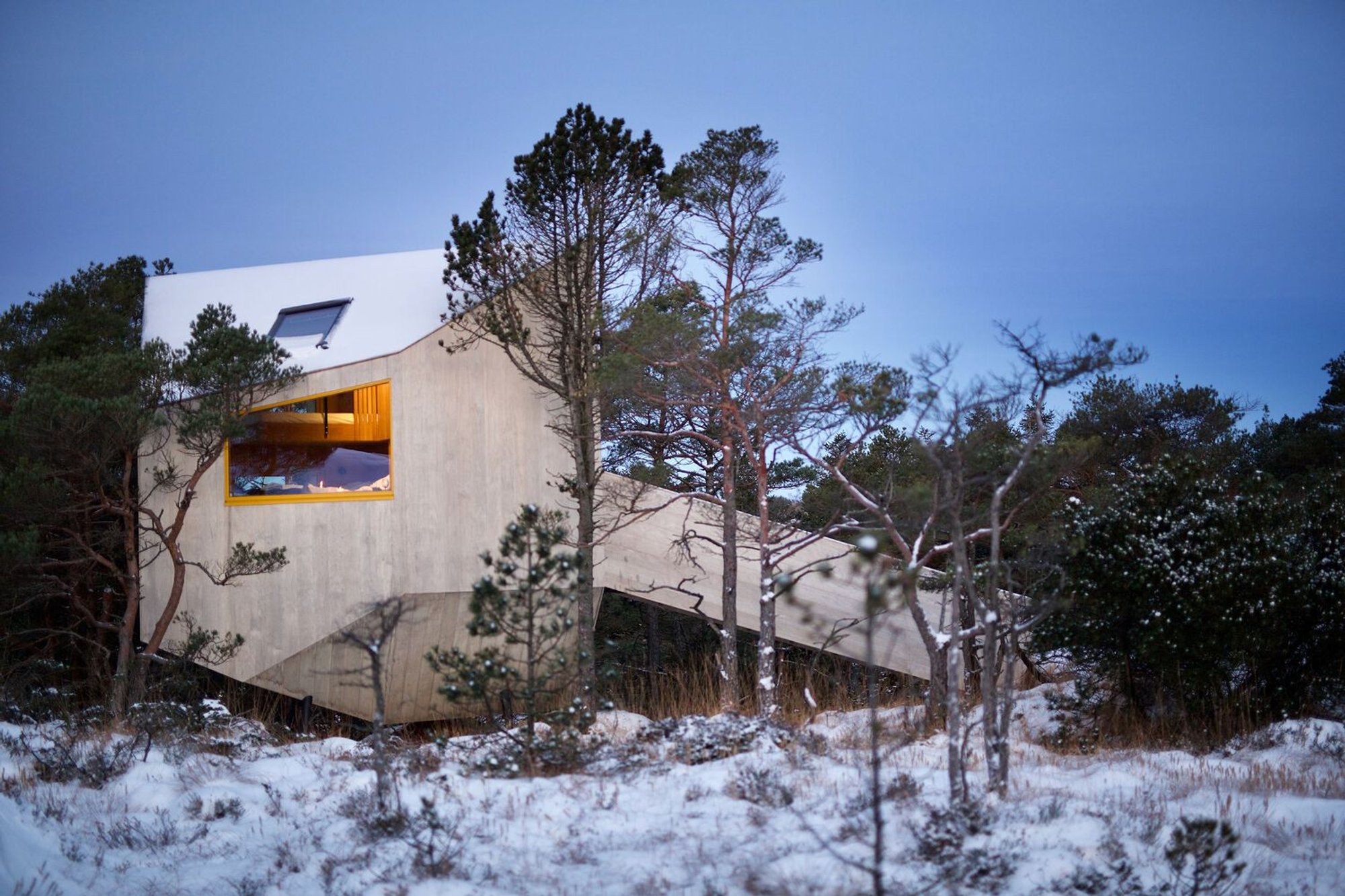 Trekronå Treehouse by Arkitekt Manuela Hardy AS: A Minimalist Retreat Amid Norwegian Pines