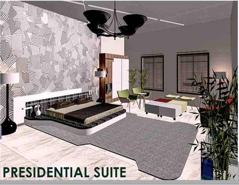 A refined hospitality interior balancing luxury, comfort, and contemporary design within the urban lifestyle complex.