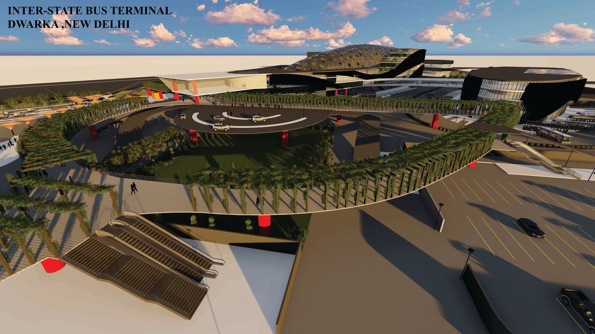 Interstate Bus Terminal, Dwarka – Sustainable Transport Architecture in New Delhi