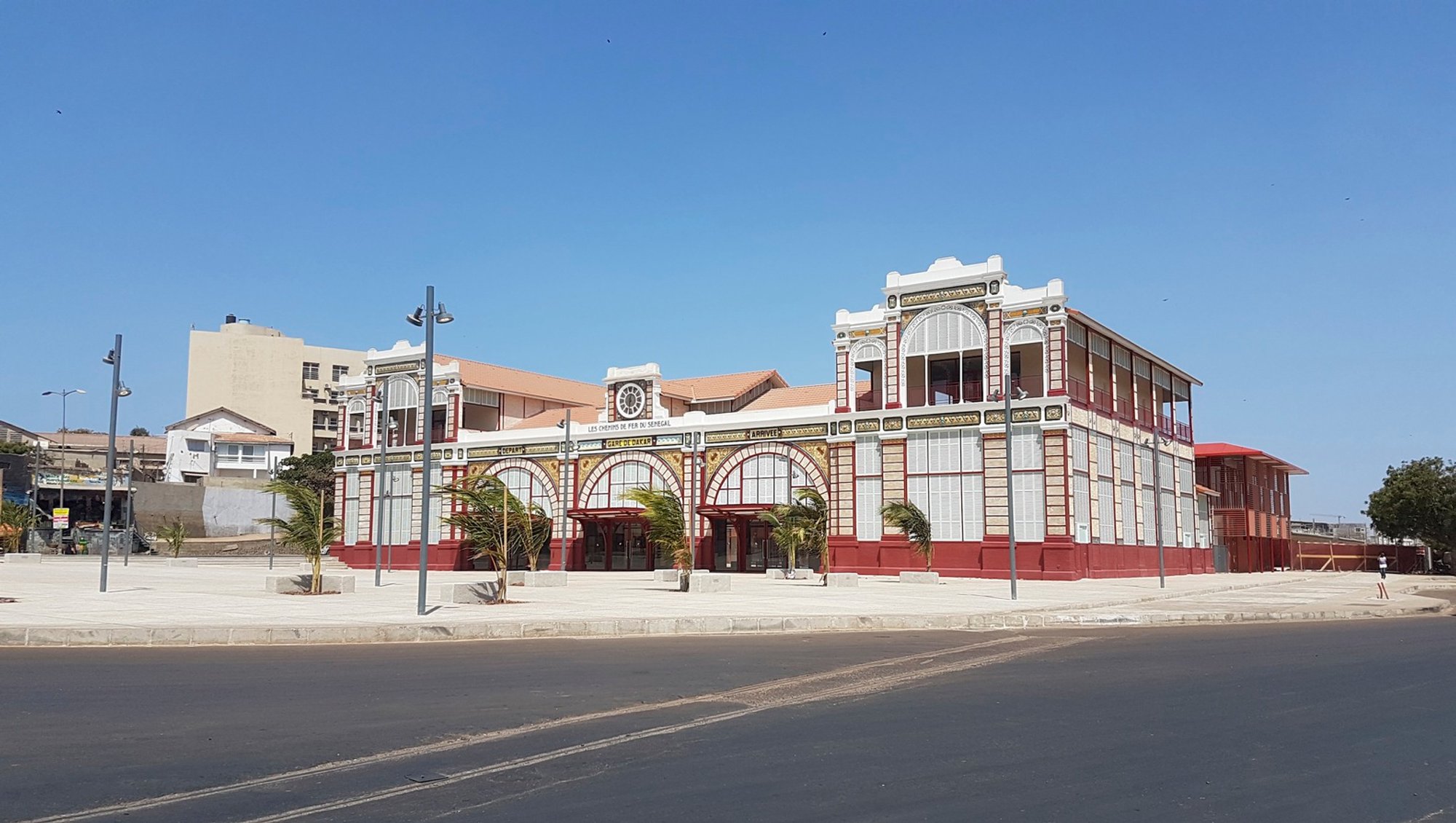 Dakar Train Station by GA2D blends 1914 heritage with modern design, featuring U-shaped layout, sustainable materials, and enhanced passenger connectivity.
