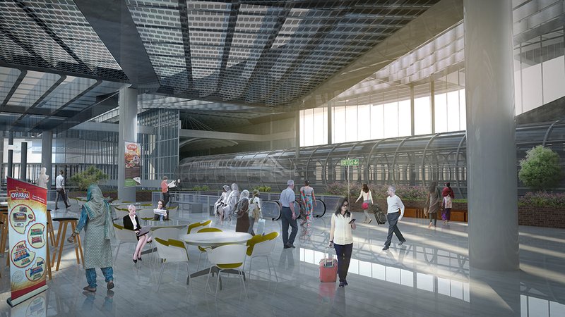 Central transit lobby where movement, waiting, and everyday urban life intersect.