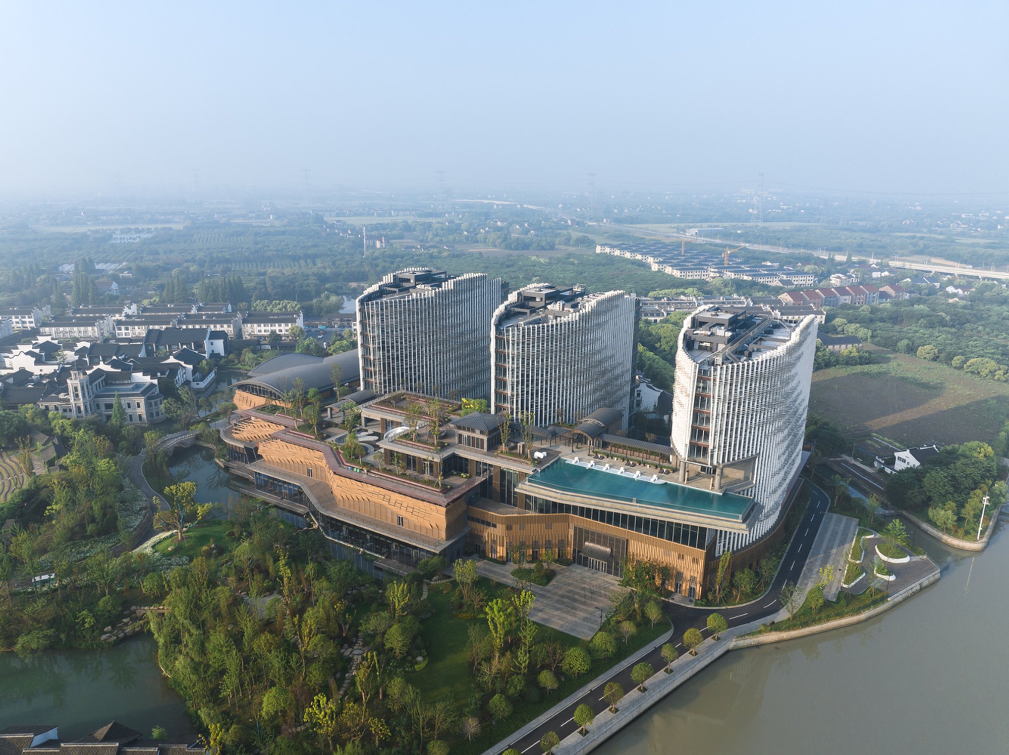 Wuzhen Vessel Hotel Façade Design by workshopXZ – A Modern Interpretation of Traditional Chinese Maritime Heritage