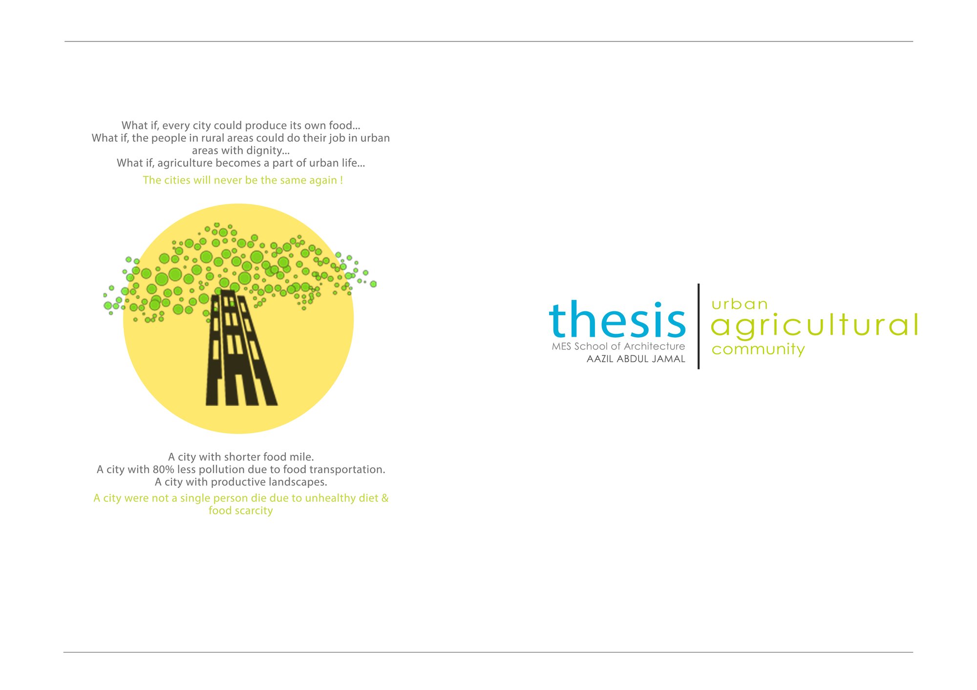 Urban Agricultural Community: A Vision for Urban Agriculture Architecture