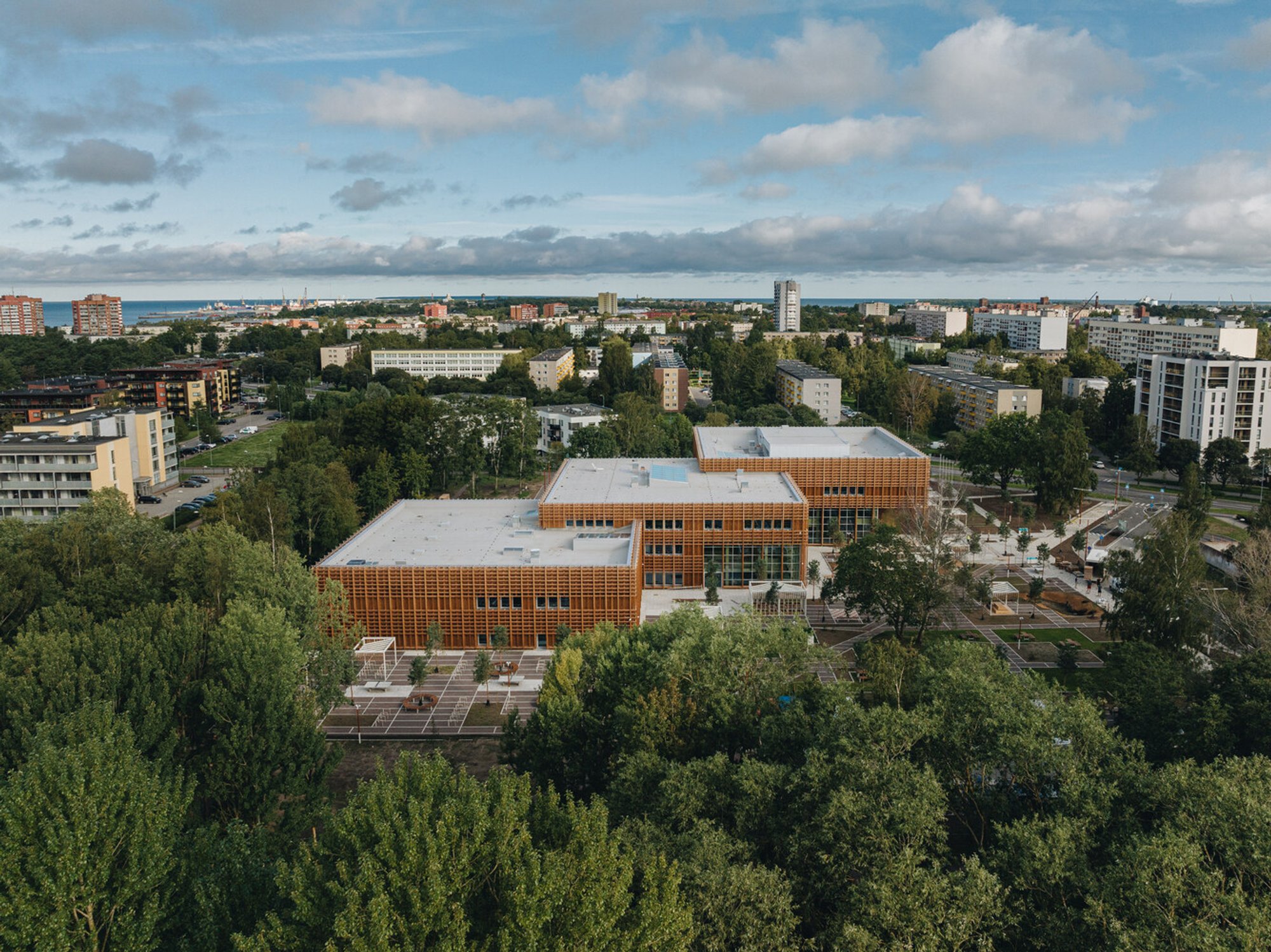 Pelgulinna State Secondary School: A Landmark in Sustainable Timber Education Architecture by Arhitekt Must