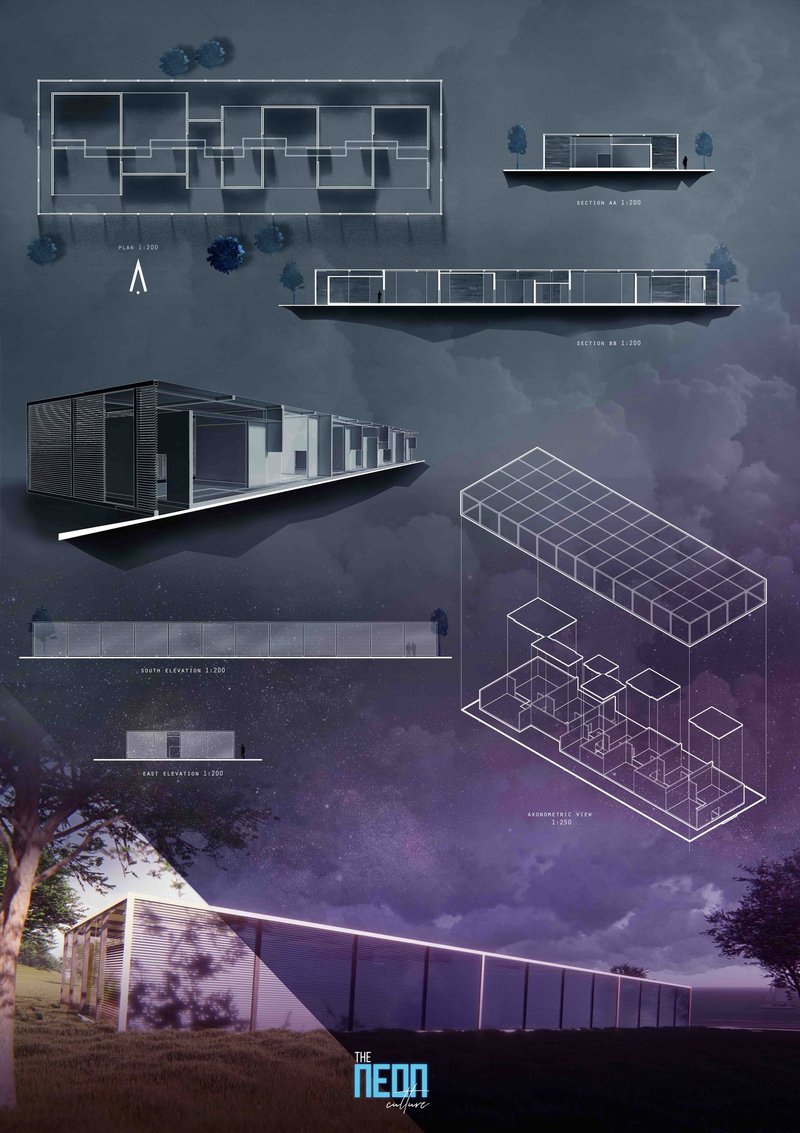 Linear spatial sequencing and modular volumes guide visitors through layered installations and controlled visual transitions.