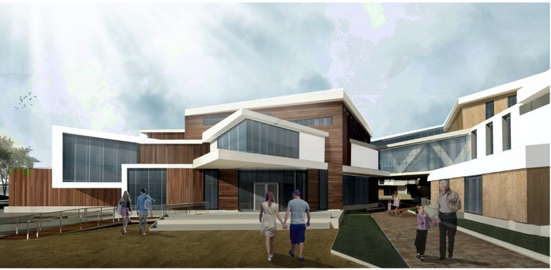 Interconnected volumes frame landscaped courtyards, reinforcing the Technopark as an open and accessible public environment.