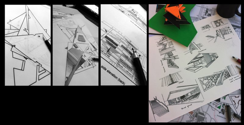 Early explorations translating symbolism, procession, and geometry into architectural form.
