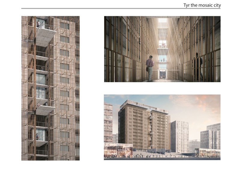 Living on the boundary: residential volumes embedded within a breathable architectural skin.