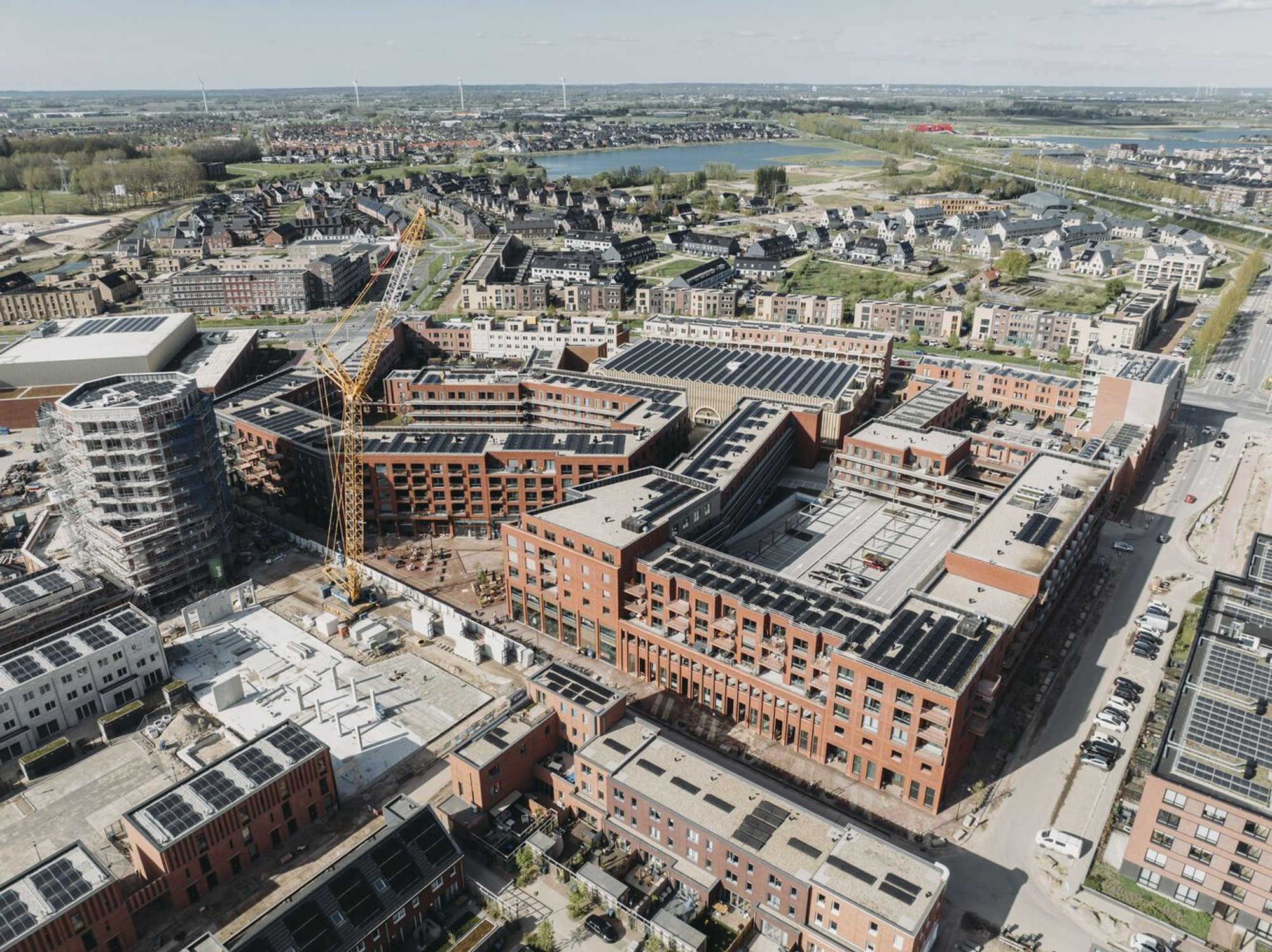 Heart of the Waalsprong Housing Complex by De Zwarte Hond