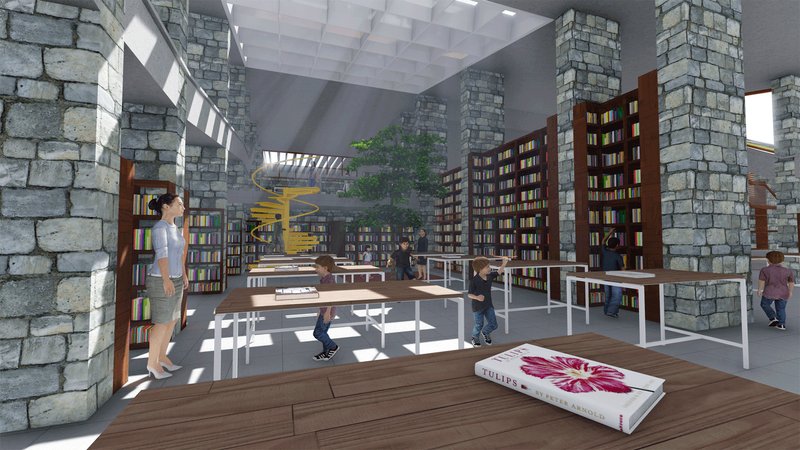 The library reimagined as an interactive learning space where exploration replaces silence.
