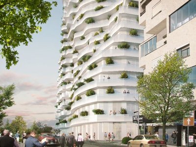 MVRDV's Albanian Hero: A Mixed-Use Building Shaped Like a Statue