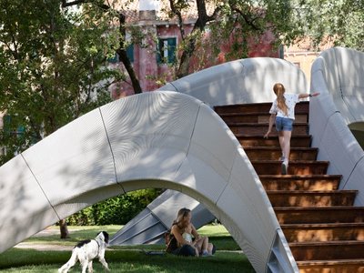 Revolutionary 3D-Printed Arched Bridge 'Striatus' Opens to Public