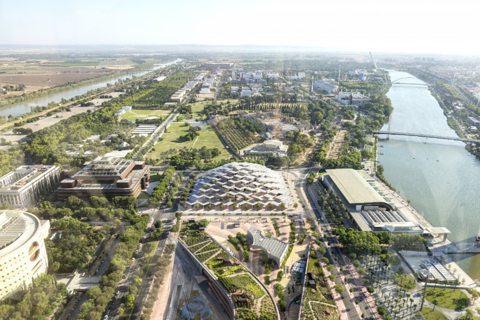 BIG's Solar Cupola Wins Competition for Sustainable JRC Site in Seville, Spain