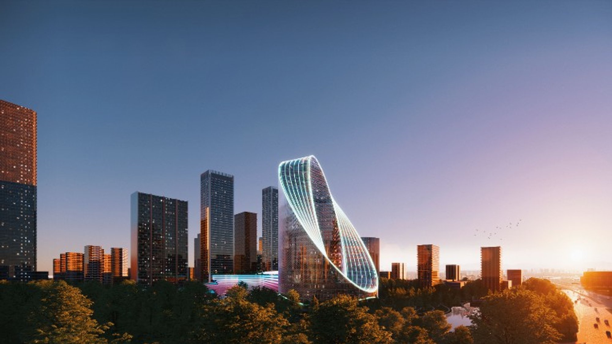 Discover Oppo's Mind-Blowing O-Tower: The Futuristic Infinity Loop That Will Redefine the Skyline of Hangzhou!