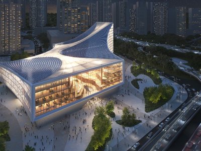 MVRDV's 'Canyon of Books' Design Selected as Winner for Wuhan Library