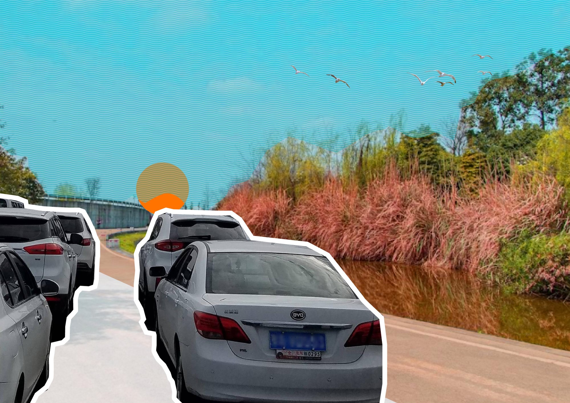 The scenic route is also congested route