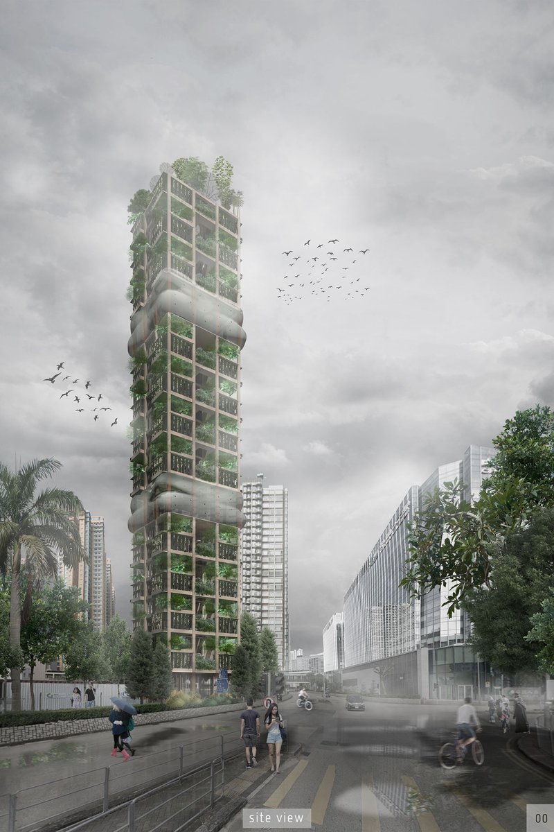 <i>A winning entry named "Cloudburst Forest ('暴雨森林')" by&nbsp;Salman Faris in Abode Competition</i>
