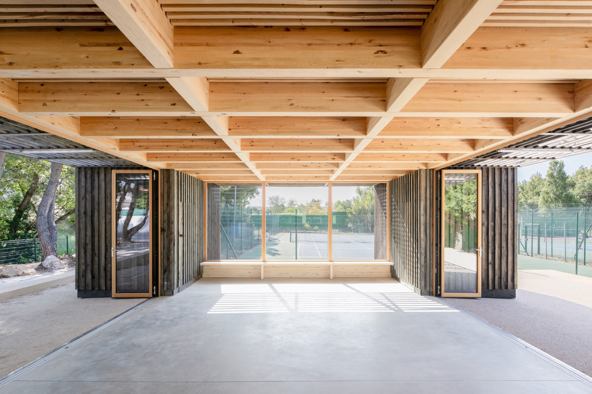 Sustainable Architecture with Alep Pine: A Case Study of the Multipurpose Hall in Coudoux