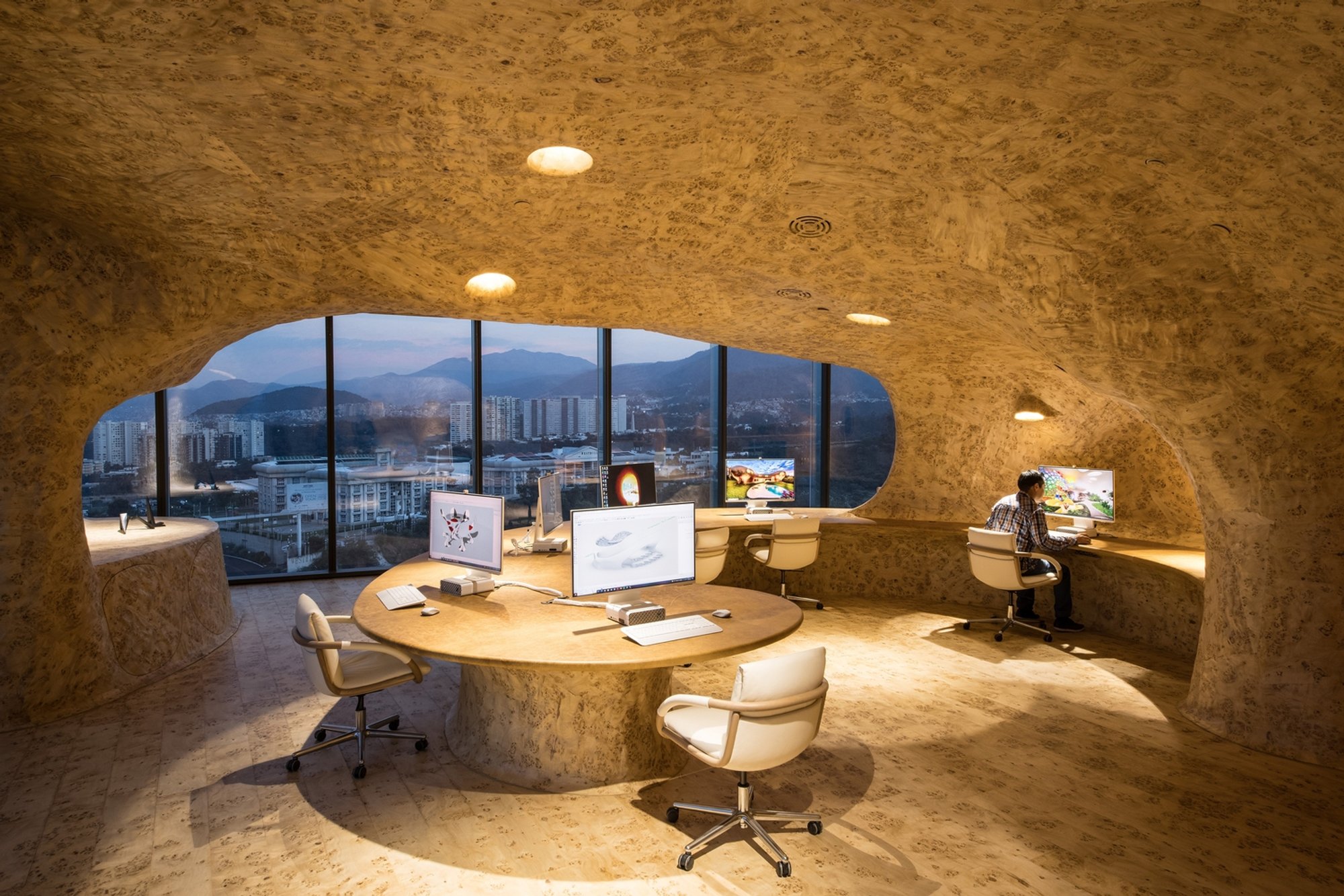 Cave Office: A Pioneering Organic Architecture Office Design by Javier Senosiain in Mexico City