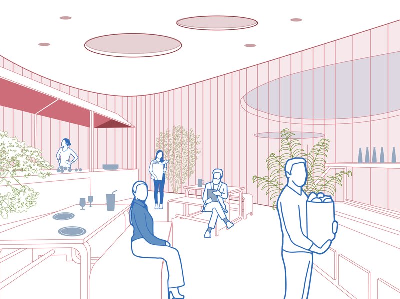 Illustration 2: Market - ground level