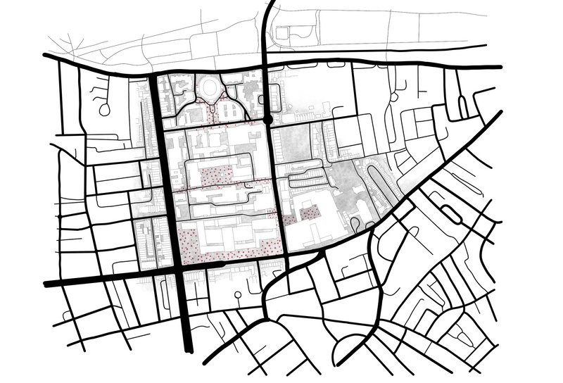 Urban Area Diagram - V&amp;A, Natural History Museum, and Neighbouring Blocks