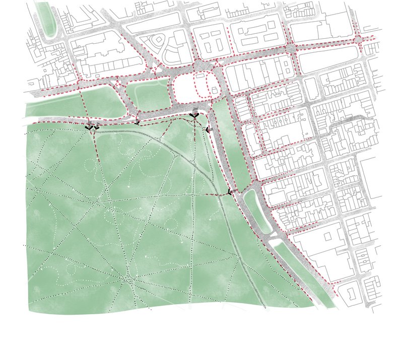 Site Context - Pedestrian Patterns: Fixed Rules in City vs Implicit Rules in Park