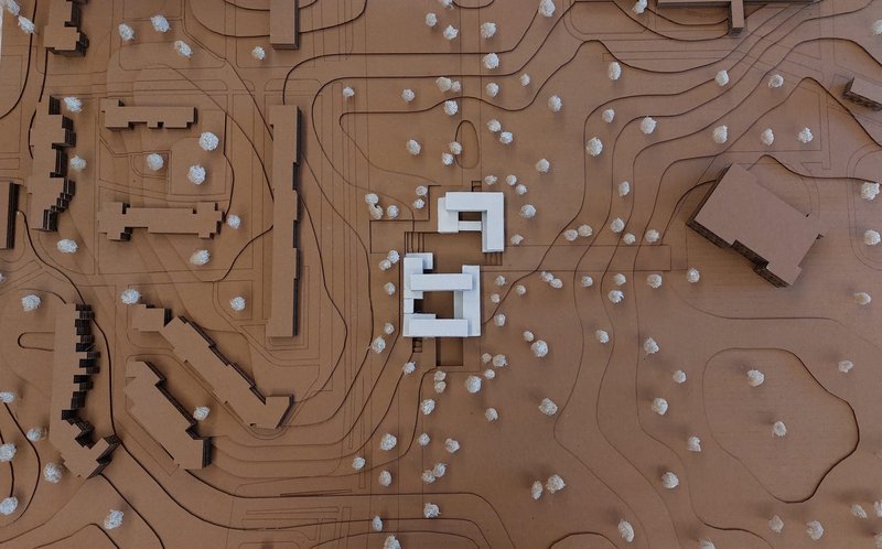 Terra-Cube architecture model (Site Plan)