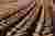 The image showcases rows of freshly made bricks laid out to dry in an arid landscape. The bricks are