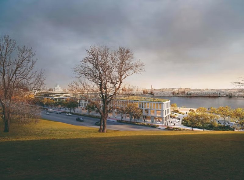 Design proposal by Konsortium Gran team (Niam, K2S Architects, White Arkitekter, Ramboll Finland, Rakennuttajatoimisto HTJ Oy, JLL). Image courtesy of the City of Helsinki.