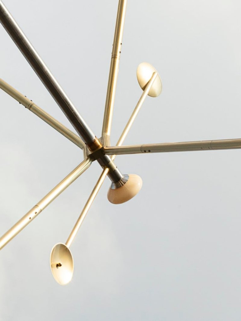 A detail of the pavilion’s structure, featuring stainless steel and polished, anodised aluminium. Photography courtesy of © Studio Bouroullec.