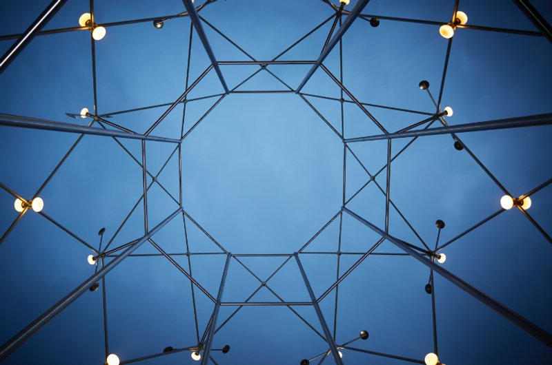 A view of the lattice structure from the platform. Photography: © Yann Peucat.