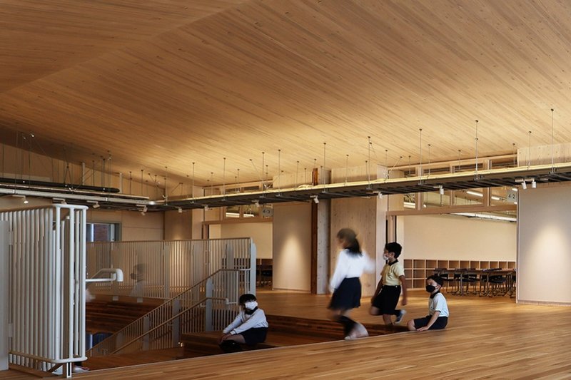 The open-plan space encourages children to explore freely © Yanguangshe (Noda Dongde)