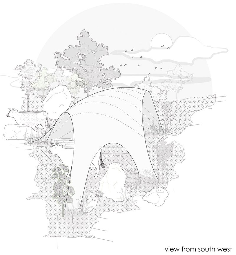 Southwest perspective © Earthscape Studio