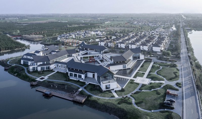 A Bird's-eye view of the first and second phases of Hongzhuang Art Gallery © JWP DESIGN