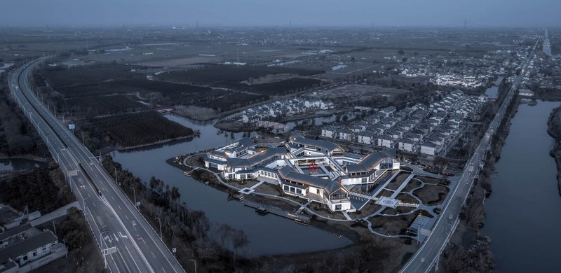 A Bird's-eye view of the first and second phases of Hongzhuang Art Gallery © JWP DESIGN