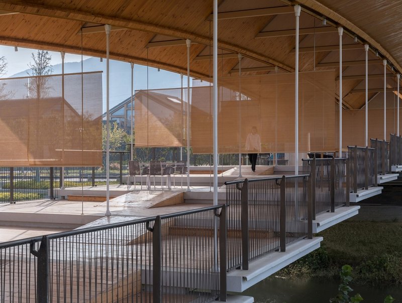 Close-up view of the bridge