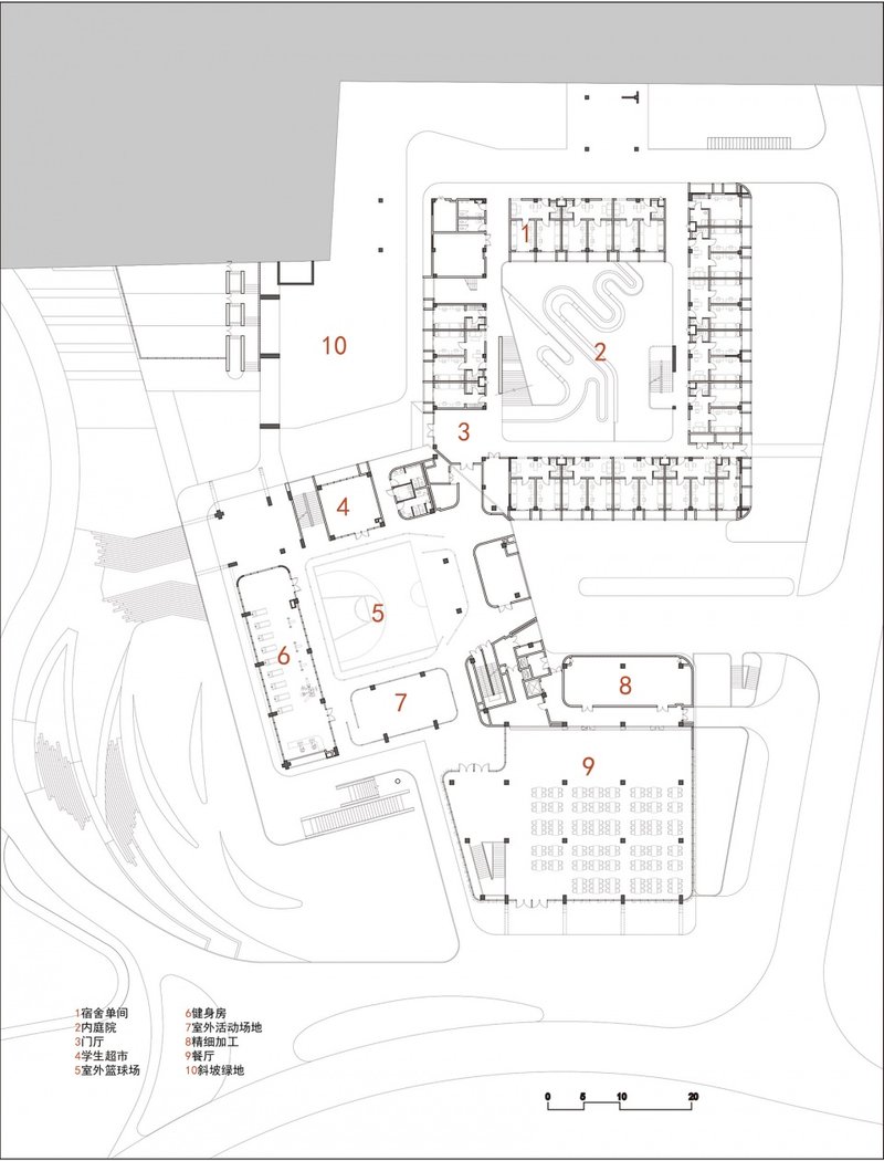 First floor plan © Sishifangyuan